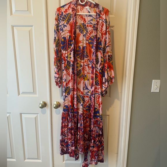 Anthropologie Colorful Floral Robe - Picture 3 of 5